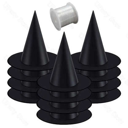 Floating Black Witches Hats Halloween Decoration