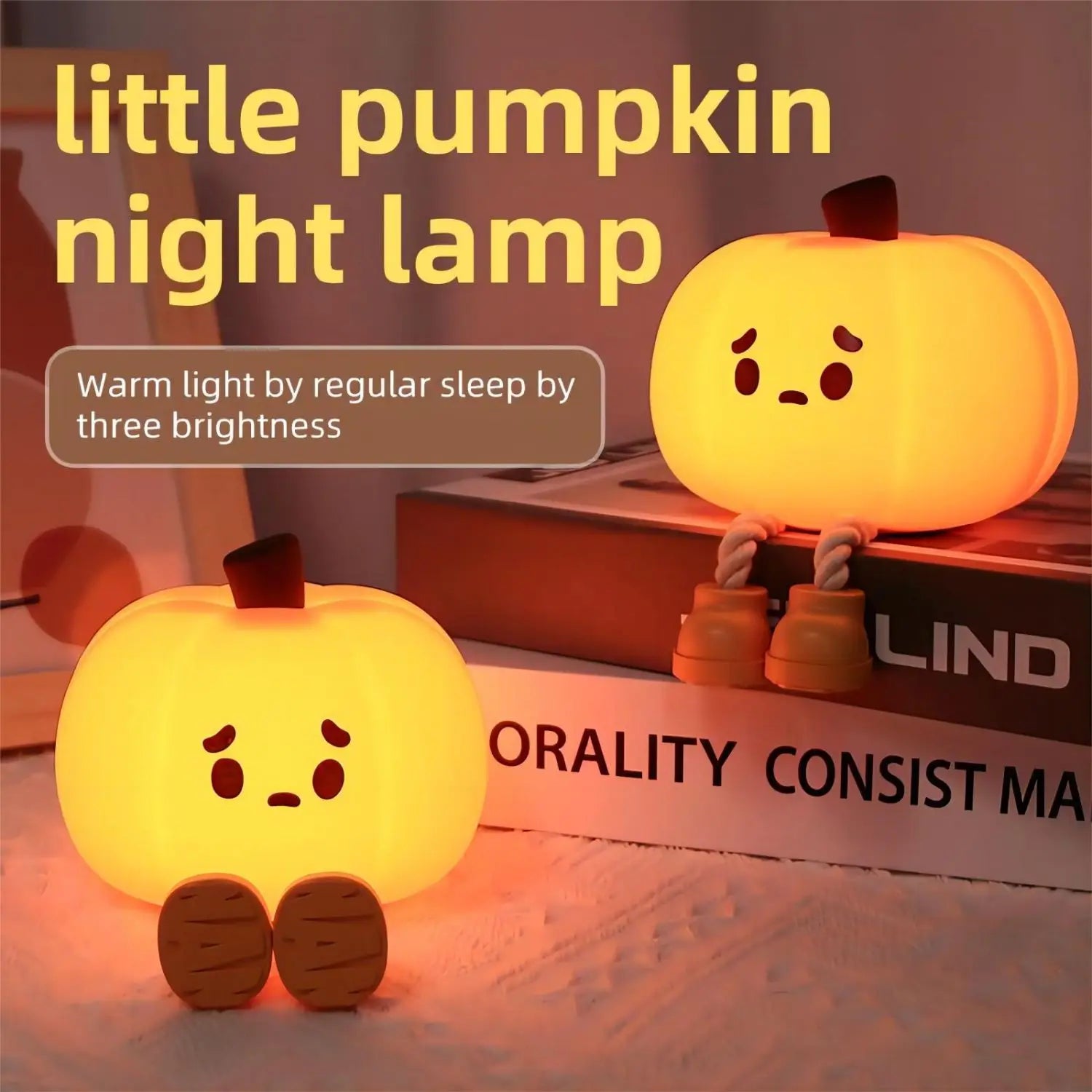 Squishy Halloween Pumpkinpoo Night Light